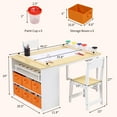 thumbnail image 2 of Kids Art Table and 2 Chairs,Toddler Craft and Play Wood Activity Table With Storage Bins, Drawing Desk, Kids Activity Table and Study Table, Activity & Crafts for Children Wooden Furniture, 2 of 6