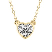 Diamond Pendant Necklace For Women | 3 ct IGI Certified Heart Shape | Classic Bezel Solitaire Lab Diamond Pendant Necklace 18K Yellow Gold | FG-VS1-VS2 Quality Friendly Diamonds