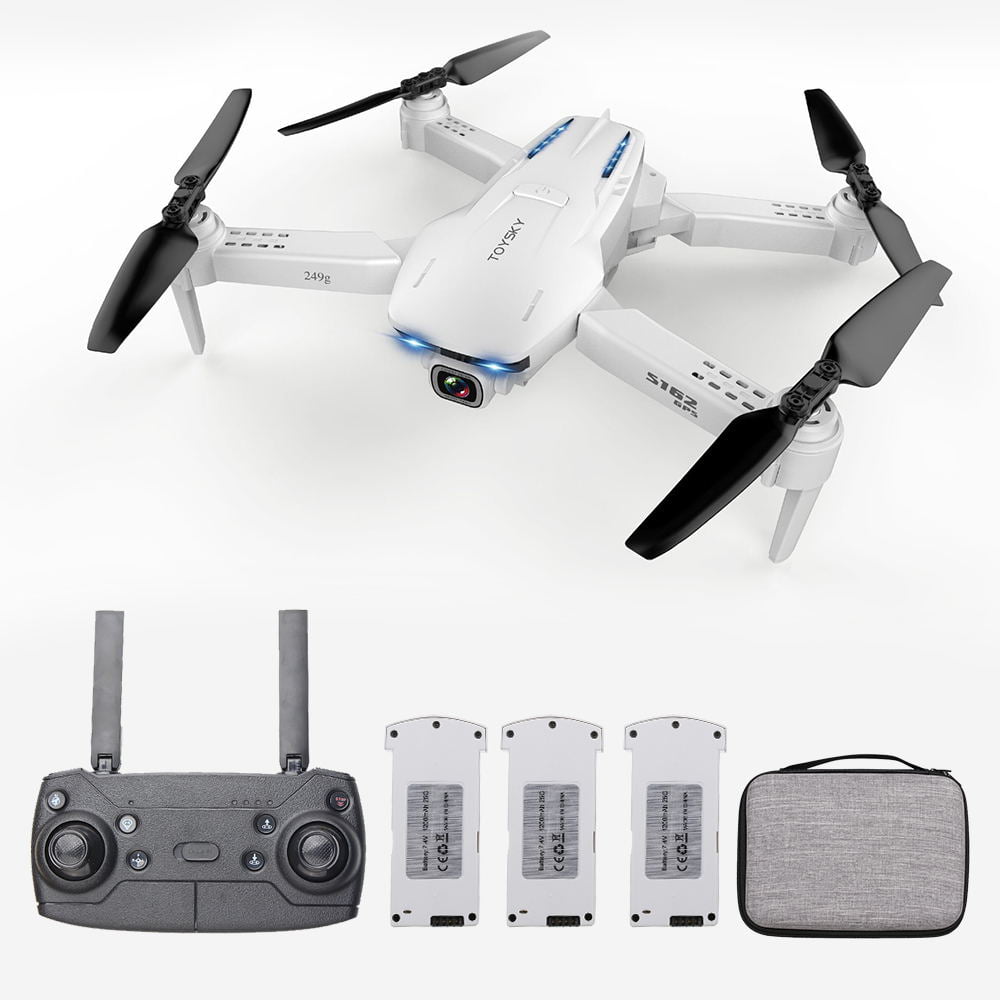 S162 5G Wifi FPV GPS RC Drone w/ 4K Camera Foldable RC Quadcopter+3 Battery+Bag 