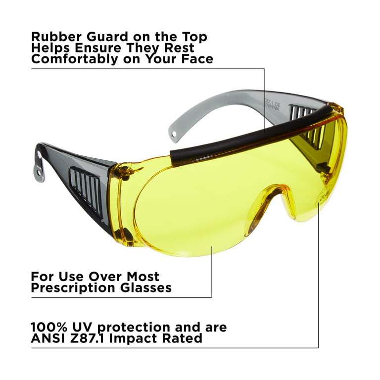 Gafas de seguridad Stanley, Gafas de protección ocular con lentes  amarillas, Gafas de trabajo muy ligeras