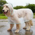 thumbnail image 3 of bestolf Transparent Dog Raincoat Waterproof Pet Poncho Rain Jacket Hooded Rain Coat with Leash Hole for Puppies Small to Large Dogs, 3 of 8