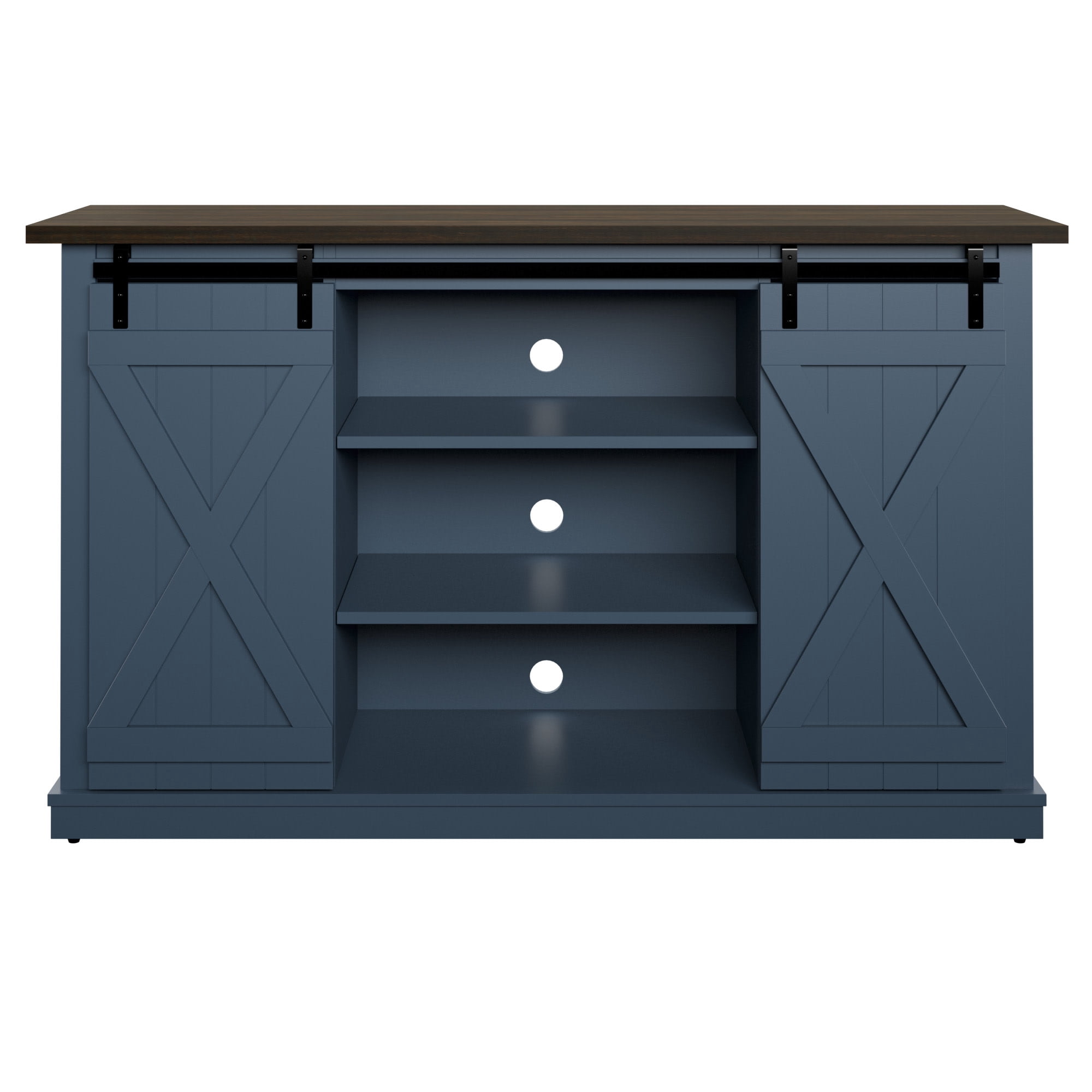 Twin Star Home TV Stand for TVs up to 60" with Sliding Barn Doors