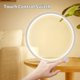 thumbnail image 2 of Bedside Lamp Led Dimmable Touch Table Lamp,3 Colors 10 Brightness Modern Circular Design, Metal Material, Desk Reading Lamp for Bedroom, 2 of 5