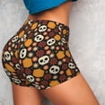 thumbnail image 4 of Lsque Skulls Pattern High Waisted Biker Shorts for Women-Tummy Control Fitness Athletic Workout Running Yoga Gym Shorts,Moisture-Wicking-XX-Large, 4 of 9