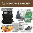 thumbnail image 6 of Sirius: Bug Out Bag Starter Kit - 72 Hour Kit for 2 People - Backpack Survival Kit - 50L Tactical Backpack, US Made Food & Water, Medical Supplies & Survival Tools - Black, 6 of 7