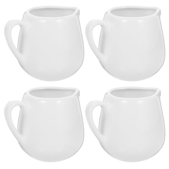 SHISUYAN 4 Pcs Ceramic Milk Jugs Sauce Jugs Multi-purpose Milk Cup with Handle