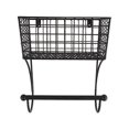 thumbnail image 2 of DII Home Traditions Rustic Metal Wall Mount Shelf with Towel Bar, Small-Black, 2 of 5