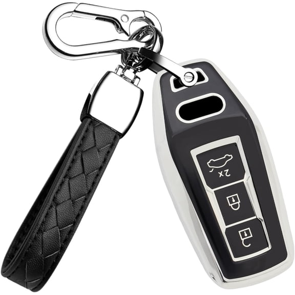 TPU Key Fob Cover Fit for Audi 2025 A5 A5L A6 A6L Q6L Q6 RS Q6 RS6 SQ6 S6 e-tron Accessories Key Shell Cover Smart Remote Auto Key Fit for 2025 Audi Protector