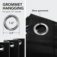 thumbnail image 2 of Deconovo Blackout Curtains for Bedroom, Grommet Thermal Insulated Room Darkening Curtains for Living Room (Black, 42" x 108", Set of 2 Panels), 2 of 9
