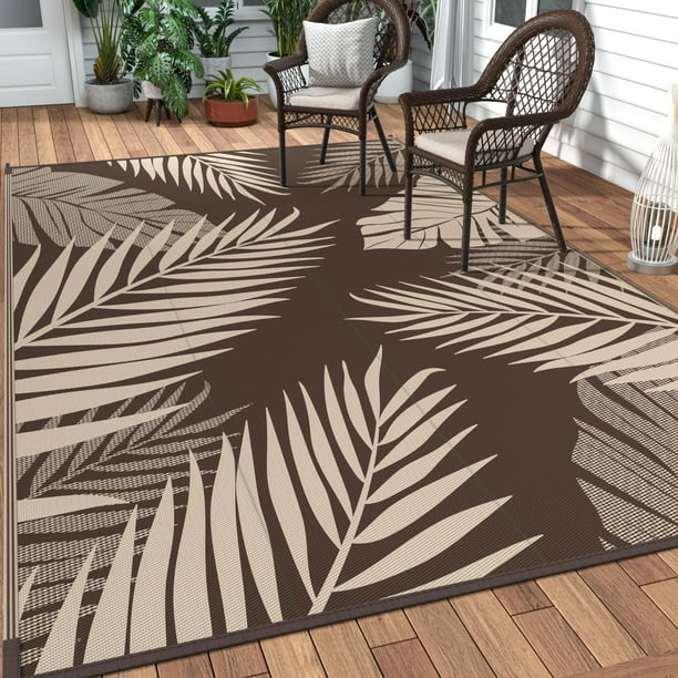 Alfombra exterior GENIMO, 152 x 244 cm, impermeable, reversible