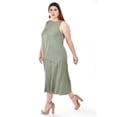 thumbnail image 2 of Vestido de lino con bolsillos Roman Fashion /Tallas Extras, 3830 (Verde militar) verde oscuro 40, 2 of 6