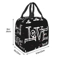 thumbnail image 6 of ZICANCN Lunch Bag for Women Men , Love Lettering Reusable Cute Lunch Bags for Picnic School Work Office, 6 of 8