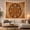 Tan Floral Mandala, variant on Intricate Orange and Brown Mandala on a Cream Background, Peaceful Boho for Boho Decor Lovers, Ornate Ethnic Wall Art, Housewarming Gift, Tapestry Wall Hanging for Living Room and Bedroom