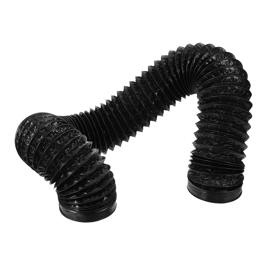 PTOOTP Black Aluminum Dryer Vent Hose Flexible for Efficient Dryer Exhaust and Easy Installation