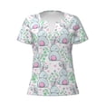 thumbnail image 2 of Uemuo Rabbit Back View Drawing Women's Deep V-Neck Low Cut Tops - Casual Loose Fit with Stainless Steel Loop, Soft, Breathable, Perfect for Office, Travel, and Daily Wear-X-Large, 2 of 5