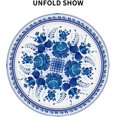 thumbnail image 3 of Round Tablecloth Blue Flowers Table Cloths Waterproof Table Cover for Wedding Party Dining Holiday Banquet, 3 of 6