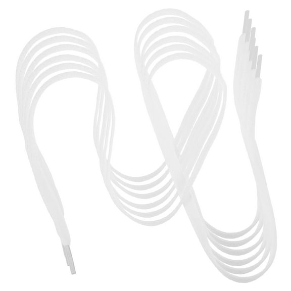BESTYASH 6Pcs White Replacement Shoe Laces for Sports Shoes Sturdy and Reusable