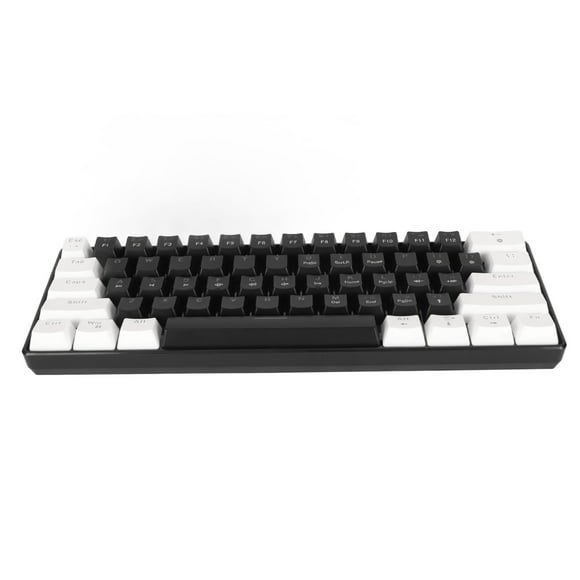 Mechanical Gaming Keyboard, RGB 61 Keys LED Blue Backlit USB Wired Ergonomic Keyboard with Blue Switch Waterproof Compact 60 Percent Keyboard for Mac PC Laptop