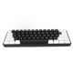 thumbnail image 2 of Teclado mecánico de 61 teclas con interruptor azul, teclado mecánico para juegos RGB con cable y efecto de iluminación genial para estudio en la oficina, blanco y negro, 2 of 5