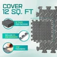 thumbnail image 3 of Yes4All 12 pcs Interlocking Exercise Foam Mats, Cover 12 sqft, 7/16 inch Thick, Gray Color, 3 of 8