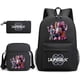 thumbnail image 1 of 3pcs K-pop Demon Hunters School Backpack Schoolbag Cartoon Print Backpack Lunch Bag Pencil Case Set For Students Black, 1 of 1
