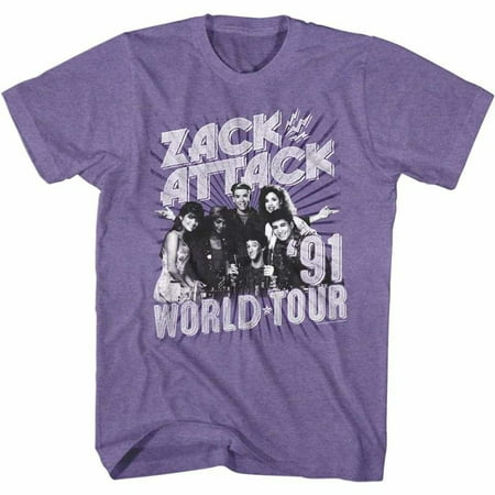 Saved By The Bell Tv Zack Attack '91 Tour Adult Short Sleeve T Shirt