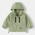 thumbnail image 2 of Atogsazn Toddler Boys Windbreaker Casual Outerwear Kids Lightweight Zip Hooded Jacket Clothes Tops 04-Army Green 3-4 Years, 2 of 4