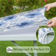 thumbnail image 6 of Pioneer Flower Floral Print Pattern Square Fitted Tablecloth with Elastic Edge,Square Table Cover,Washable Elastic Table Cover for Home Kitchen Party Decor 34"x34", 6 of 6