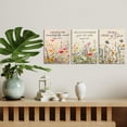 thumbnail image 4 of Hieng Christian Floral Scripture Posters Wall Art, Wildflower Bible Verse Canvas Wall Decor, Psalm Religious Faith Art Pictures Prints for Living Room Bedroom Decorations, 4 of 6