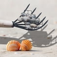 thumbnail image 5 of BKER Rake With Mesh Mesh 15 Inch Japanese Hand Rake 5 Teeth Steel Clam Long Handle Clam Excavator With Flat Cowhine Rope For Digging Seafood Accessories Light Strong Compact, 5 of 5