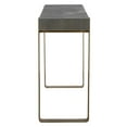 thumbnail image 5 of Uttermost Kea Contemporary MDF Ash Veneer Iron Console Table in Brass/Woodtone, 5 of 6