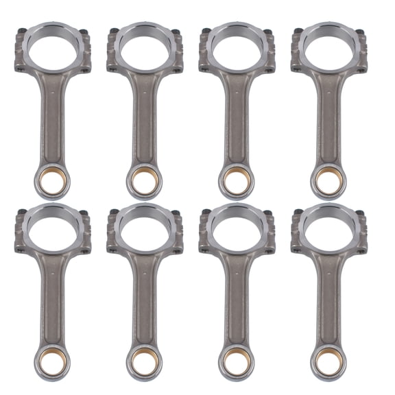 NEWZQ 5.7" I-Beam Engine Connecting Rod for Chevy SBC 350 RPM Rating 6000RPM Horsepower 500HP 8Pcs