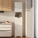 thumbnail image 5 of Armario de baño de 67 pulgadas de alto, armario de almacenamiento con 2 puertas y cajón, torre de lino estrecha con estantes ajustables independientes para el hogar, cocina, versátil, 5 of 7