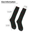 thumbnail image 2 of Honeii Buffalo Plaid Dark Green Print Long Socks,Novelty Design Socks Gift for Men and Women,Crew Socks,Calf Socks, 2 of 6