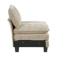 thumbnail image 6 of Modern Taupe Chenille Sofa | Plush Comfort | Durable Plywood Frame | Contemporary Living Room Furniture | 120.5" 3-Seater | Zippered Removable Covers, 6 of 12