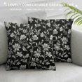 thumbnail image 3 of Leisuo Vintage Flower Pillow Covers Rustic Old Style Cute Small Floral Black Cream Decorative Throw Pillows Outdoor PillowCase Farmhouse Cushion Case Decor for Home Sofa Couch Bed, 3 of 5