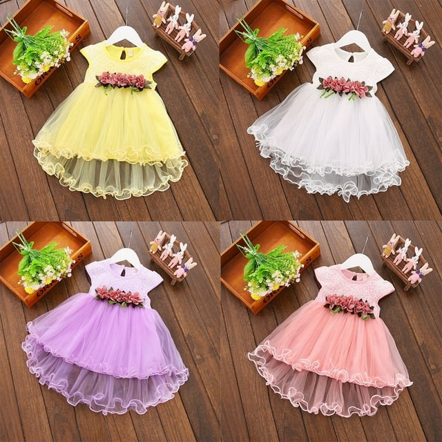Robe de Princesse pour Bébé, Tout-Petit, Nourrisson, Enfants, Filles, Été, Florale, Robe de Fête, 0-3 Ans