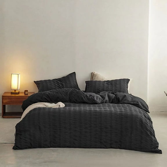 ERDOUY Bed Sheets Set, Bedding Sheets Pillowcases Kit, Twin Bed Set, Hotel Bedding, Home Decor(Black)