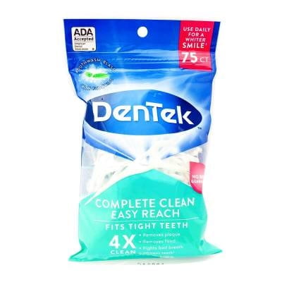 Limpiador dental Dentek 4X clean 75 pzas