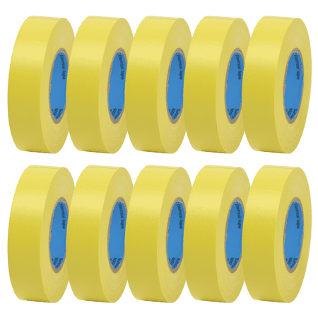 FindTape Wonder Vinyl Electrical Tape 7 mils thick: 3/4 in. x 60 ft. (Yellow) [10-pack]