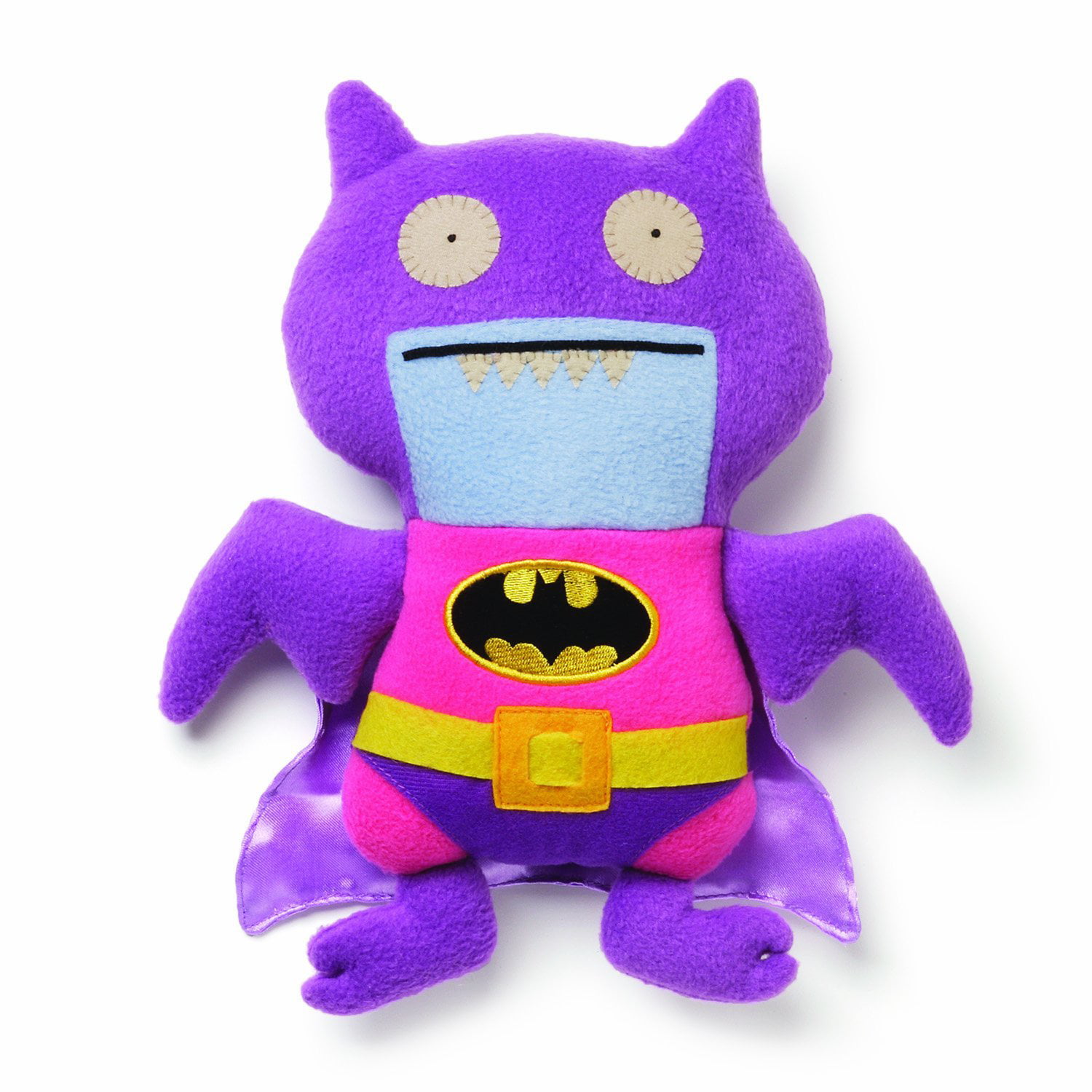 NWT UglyDoll DC Comics Pink/Purple Batman Ice Bat 4.5" Clip On Toy