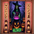 thumbnail image 4 of Witch Illustration Halloween Party Pumpkin Decor Spooky Atmosphere Trick or Treat for Holiday Event Haunted House Celebration, 4 of 8