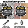 thumbnail image 3 of Captain's Garage I Can Fix Everything But Stupid (2 Pack) 18 inch X 18 inch Shield Shaped Commercial Grade Plastic Signs To last, Gift for Dads and Uncles Classic Americana Crafted in, 3 of 7