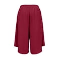 thumbnail image 7 of Endives Plus Size Women's Wide Leg Pants Loose Comfortable Spring Summer Baggy Pant Crop Pant Vacation Outfits Outdoors XL-5XL, 7 of 7
