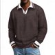 thumbnail image 1 of Ceisia Men's Casual Striped Half Button Round Neck Pullover with Pocket Daily Fashion Top Gift, 1 of 7