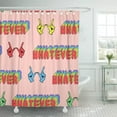 thumbnail image 1 of ABPHQTO Extravagante con palabras cómicas 'Lo que sea' y coloridos gestos con las manos Parche Insignias Alfileres Cortina de ducha Cortina de baño 165x180 cm ABPHQTO PKNMT66x72Shower-11772, 1 of 2