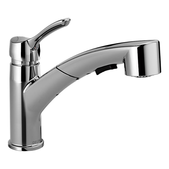 Collins Single Handle Pull-Out Kitchen Faucet in Chrome 4140-DST