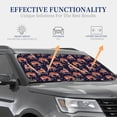 thumbnail image 4 of Balery 2 Piece Leopard Print Car Windshield Sun Shade|Foldable Front Windshield Shade for Car Front Window for Most Sedans SUV Truck-, 4 of 7
