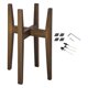 thumbnail image 2 of Soporte ajustable para plantas, soporte resistente, soporte para artículos de madera maciza hecho a mano. marrón, 2 of 9