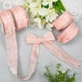 thumbnail image 3 of 4rolls 4.5M Polyester Ribbon with Plastic Imitation Pearl for Veils Blushers Fascinators Stage set Bowknot Making Pink 1-5/8 inch(40mm) about 4.92 Yards(4.5m)/Roll, 3 of 9